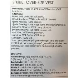 Strikkekit - Stribet oversize sommerbluse - Hjertegarn