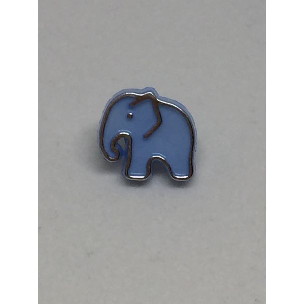 Brneknapper Elefant - Lysebl