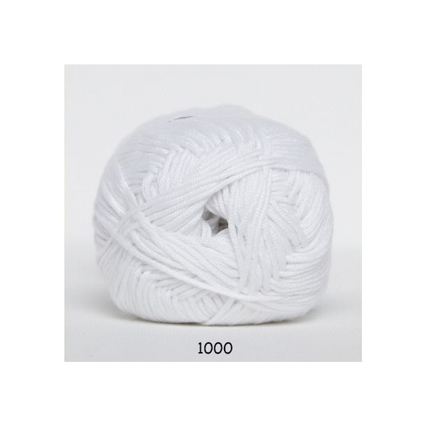 Hjertegarn - Bommix  Bamboo  1000 Hvid