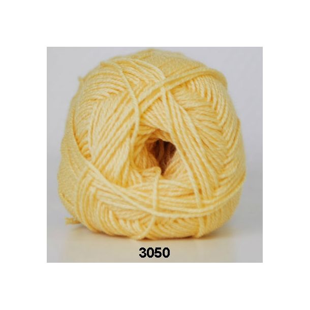 Hjertegarn - Lana Cotton 3050 Lys gul