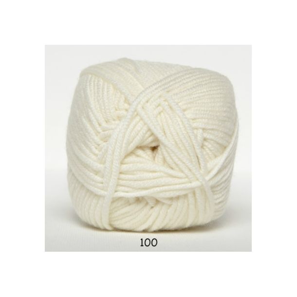Hjertegarn - Merino Cotton 100 R&aring;hvid