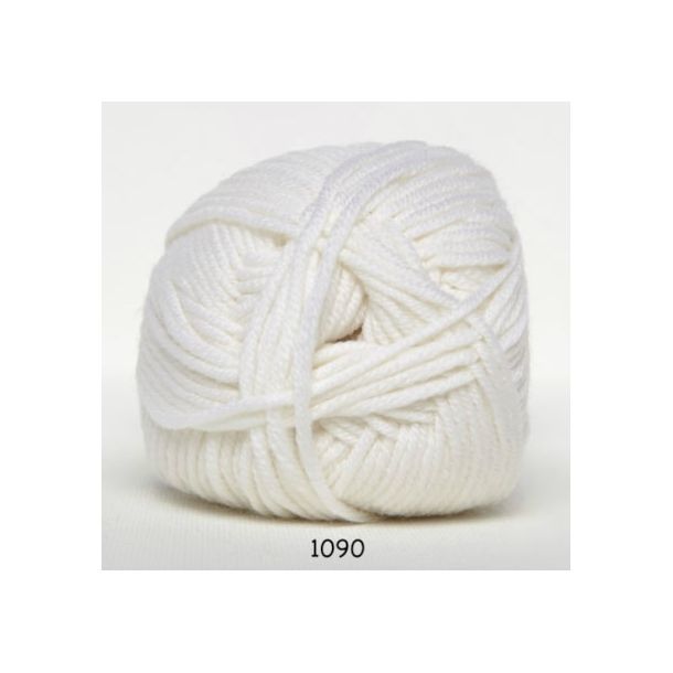 Hjertegarn - Merino Cotton 1090 Hvid