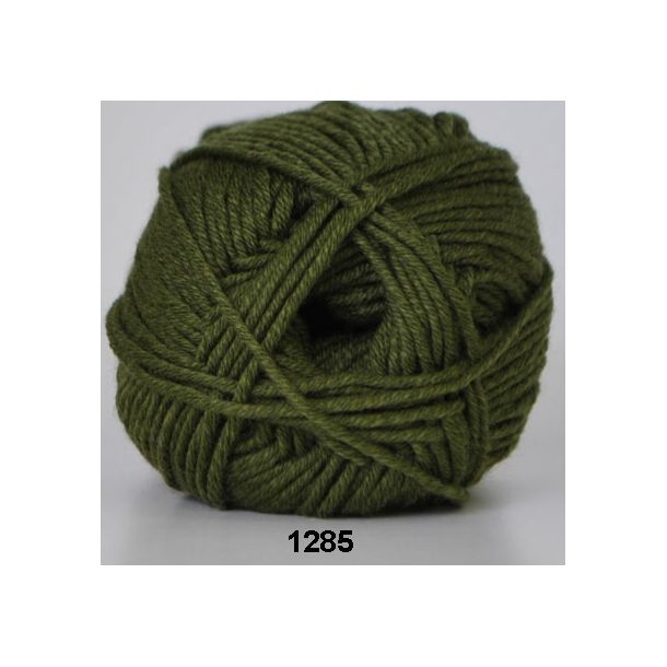 Hjertegarn - Merino Cotton 1285 M&oslash;rk gr&oslash;n