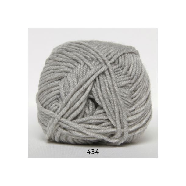 Hjertegarn - Merino Cotton 434 Lys gr&aring;