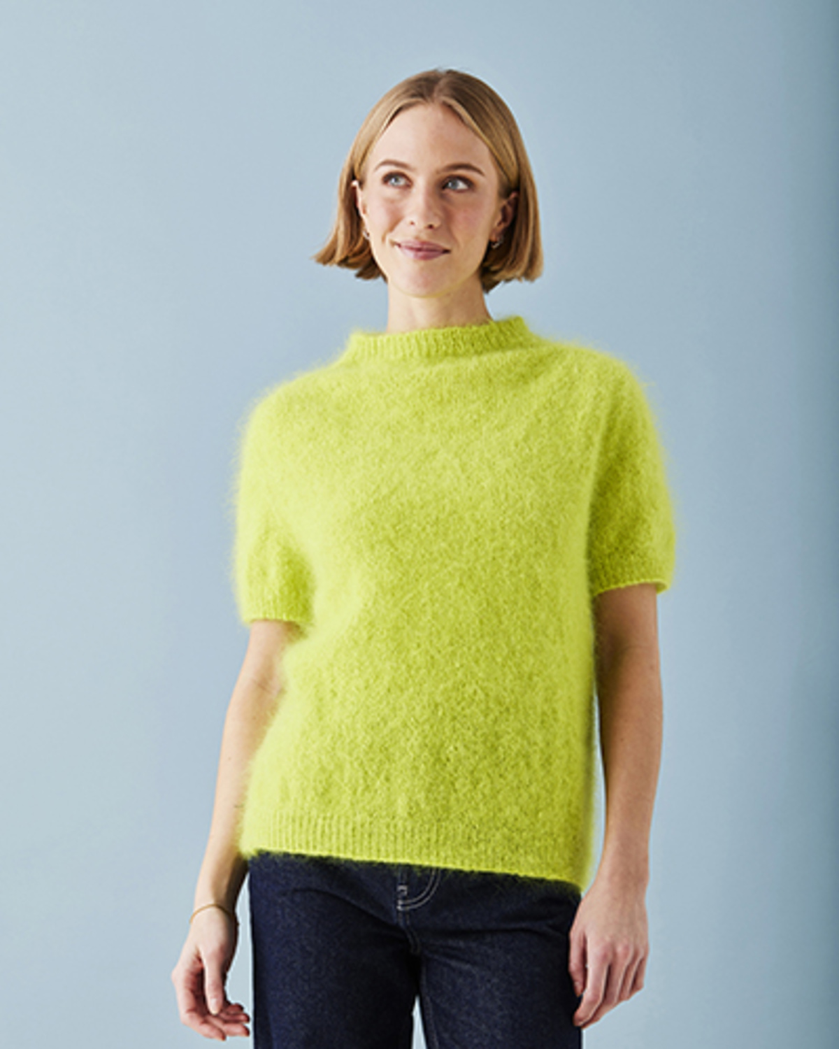 Strikkekit - T-shirt med sadelskulder