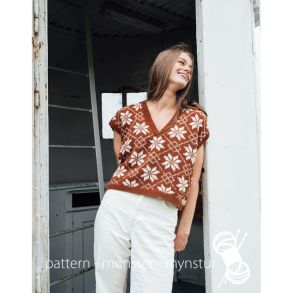 Strikkekit - Vest med stjernemønster - Navia