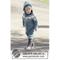 Strikkekit - Wild blueberries fra Drops. Str. 5-6 r. MERINO EXTRA FINE