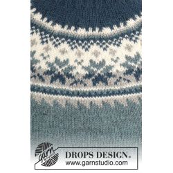 Strikkekit - Wild blueberries fra Drops. Str. 5-6 r. MERINO EXTRA FINE