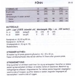 F&ouml;nn  - Strikkeopskrift slges kun sammen med garn
