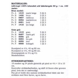 Hrim - Strikkeopskrift slges kun sammen med garn