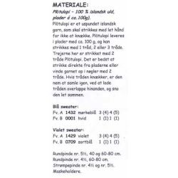 El - Strikkeopskrift slges kun sammen med garn