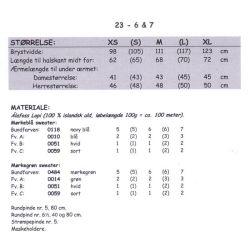 23-6-&amp; 7 - Strikkeopskrift slges kun sammen med garn