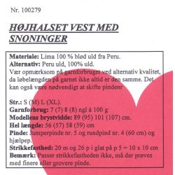 Hjhalset vest med snoning