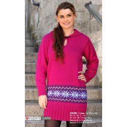 Lang sweater med htte