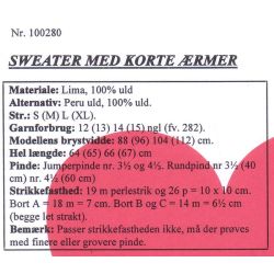 Sweater med korte rmer