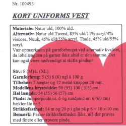 Kort uniforms vest