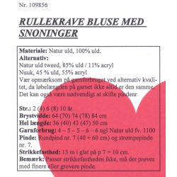 Rullekrave bluse med snoninger