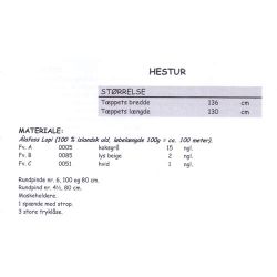 Hestur - Strikkeopskrift slges kun sammen med garn