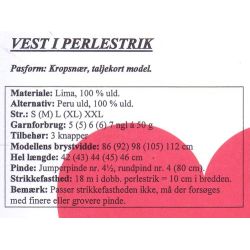 Vest i perlestrik