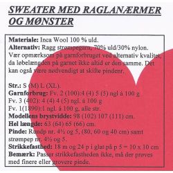 Sweater med raglanrmer - Slges kun med garn
