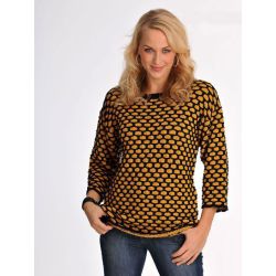 Sweater med bikubem�nster