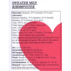 Sweater med ribmnster