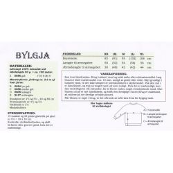 Bylgja  Strikkeopskrift slges kun sammen med garn