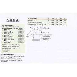 Sara - Strikkeopskrift slges kun sammen med garn