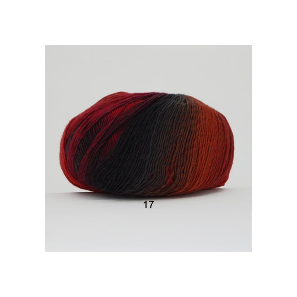 Long Colors - Hjertegarn 17 - R&oslash;d/orange/brun