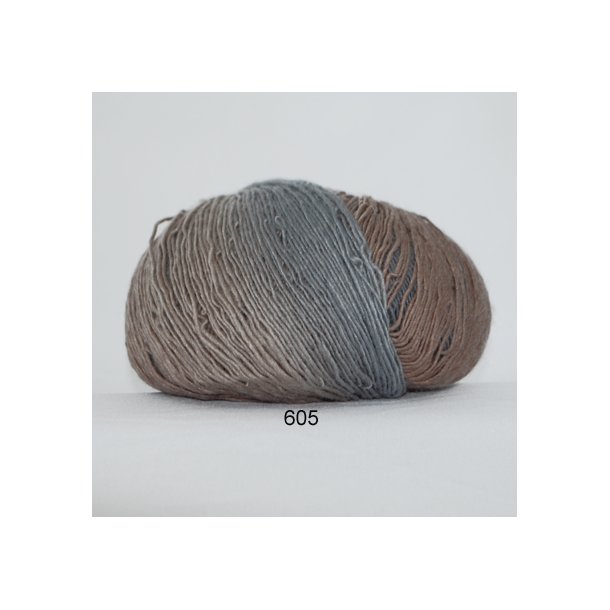 Long Colors - Hjertegarn 605 - Gr&aring;/sort/beige