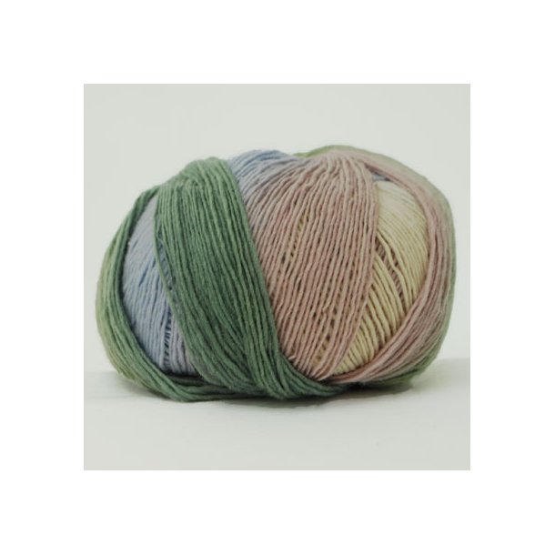 Long Colors - Hjertegarn 607 - Pastel gr&oslash;n/bl&aring;/lyser&oslash;d