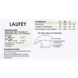 Laufey - Strikkeopskrift s�lges kun sammen med garn