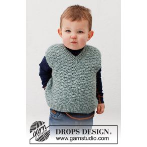 Strikkekit - Green River Vest Str. 2 - 3/4 r