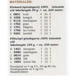Isrond - Strikkeopskrift slges kun sammen med garn