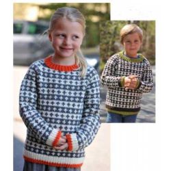 Mønster til børnesweater med raglanærmer - sælges kun sammen med garn Opskrifter Børn - Garnbutik - Kvalitet og service højsæde. Brug for råd, ring på 26 74 72 04
