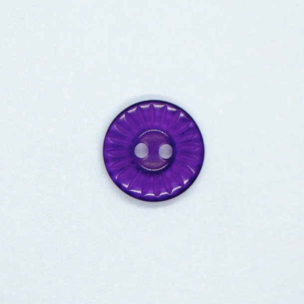 Knap - Transparent - 15 mm Lilla