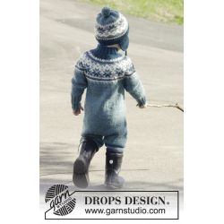 Strikkekit - Wild blueberries fra Drops. Str. 5-6 r. MERINO EXTRA FINE