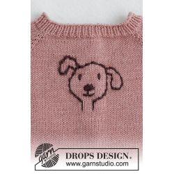 Strikkekit - Woof Woof Sweater str. 0-3 mdr