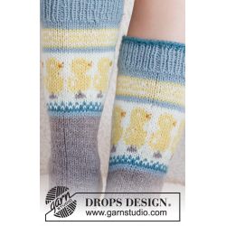 Strikkekit - Dancing Chicken Socks Str 35 - 46