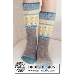Strikkekit - Dancing Chicken Socks Str 35 - 46