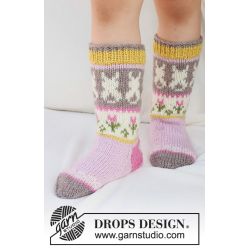 Strikkekit - Dancing Bunny Socks Str 38-40 / 41-43