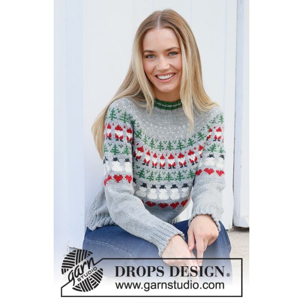 Strikkekit - Christmas Time sweater - Str XL