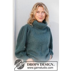 Strikkekit - Falling Water Sweater - Silkmohair- Str XL