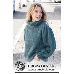 Strikkekit - Falling Water Sweater - Silkmohair- Str XL