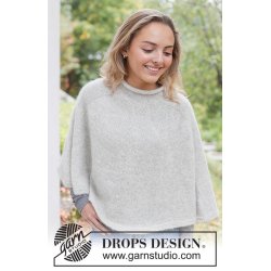 Strikkekit - Winter Shimmer Poncho - Str XS eller S