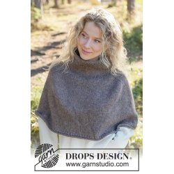 Strikkekit - Earthy Hearth Poncho - Str XXXL