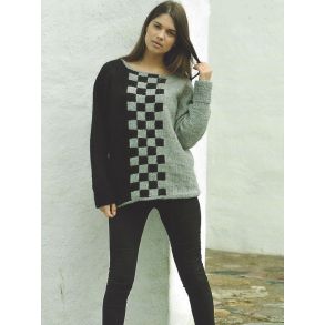 Sweater med skaktern