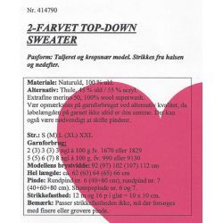 2-farvet top-down sweater