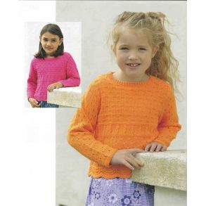 Kort pigebluse med mnster