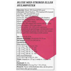 Bluse med striber eller hulmnster